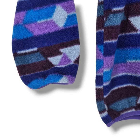 Patagonia Synchilla T-Snap Fleece Pullover Purple Blue Aztec Womens Size Large - Picture 4 of 16